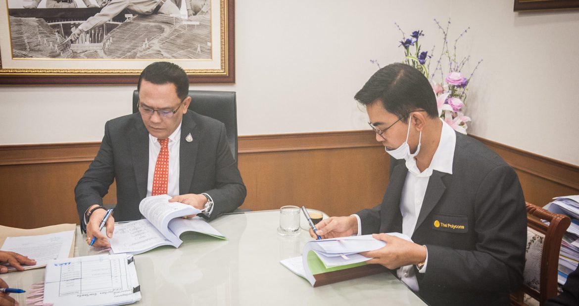Thai Polycons won the bidding for the construction of a drainage canal, a transport canal.
